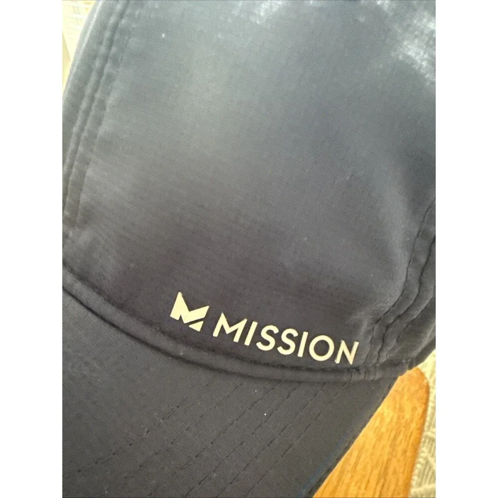 MISSION Hat Baseball Cap Men's Adjustable Navy Blue Performance Cooling